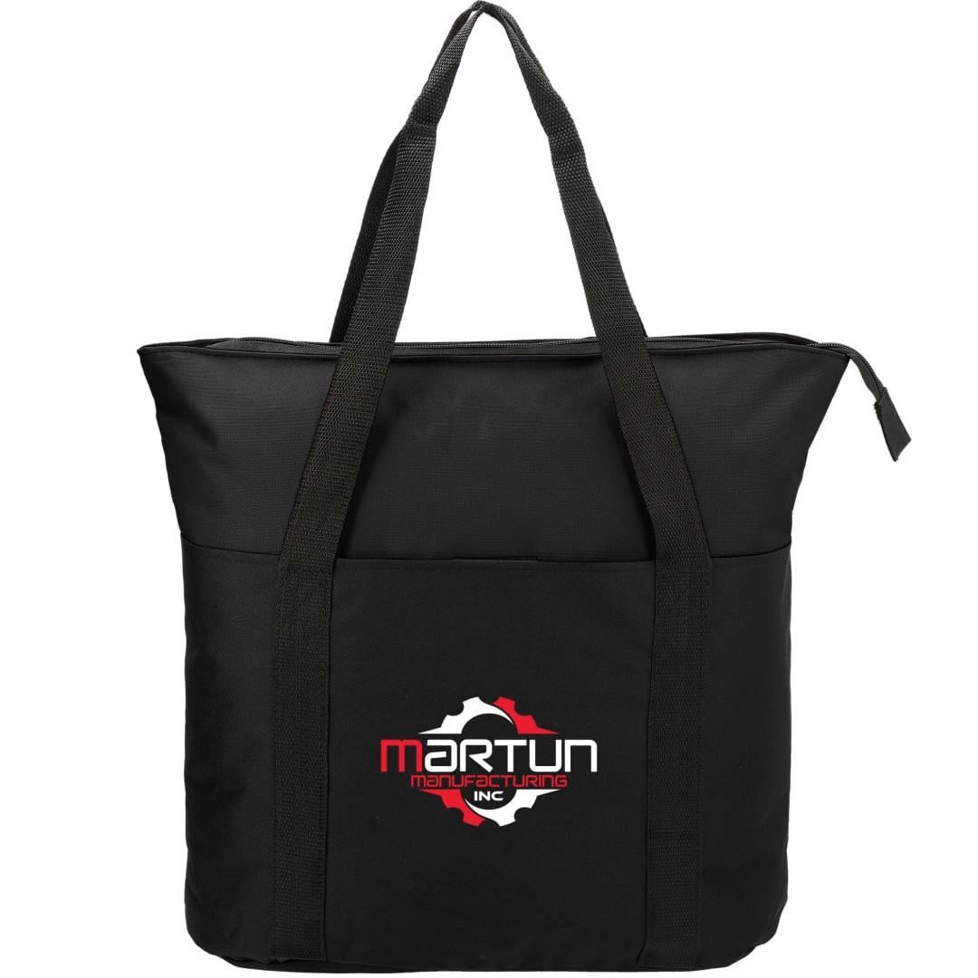 Heavy duty zippered convention tote Black miniatura 9