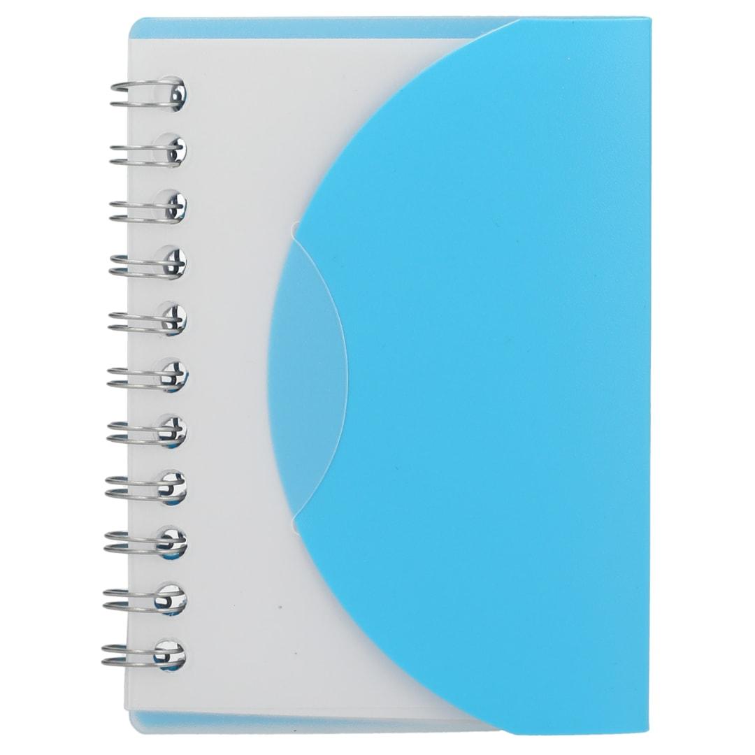 Fsc® recycled 3.4 x 4.5 post spiral notebook Blue miniatura 4