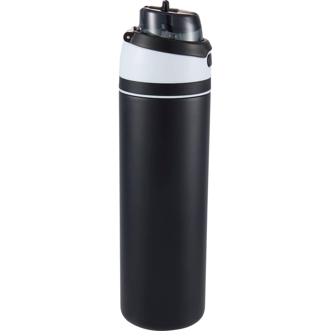 Elvin 28oz recycled stainless flip straw bottle Black miniatura 10