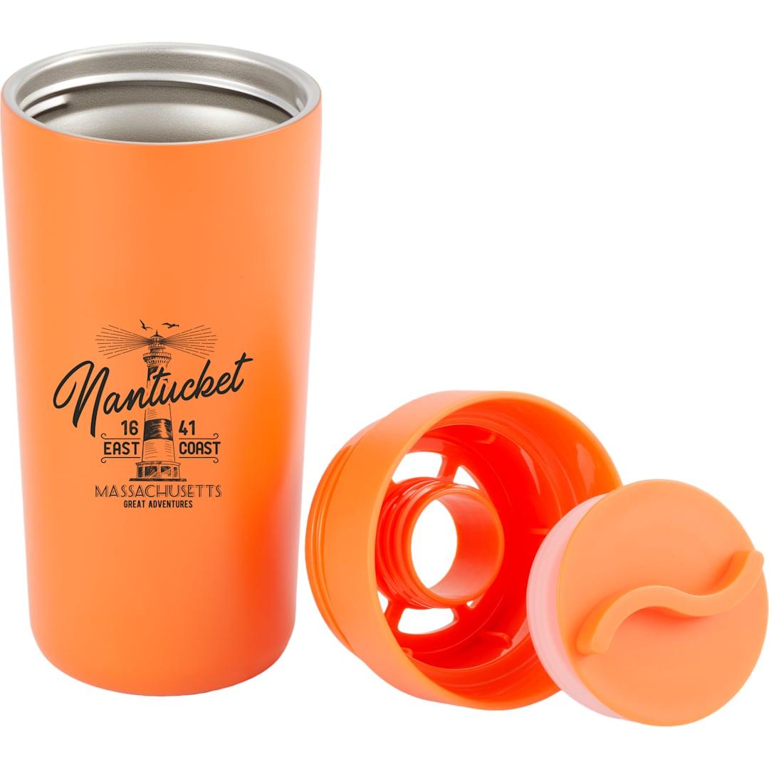 Maddie recycled ss vacuum tumbler w/ 360 lid 16oz Black miniatura 22