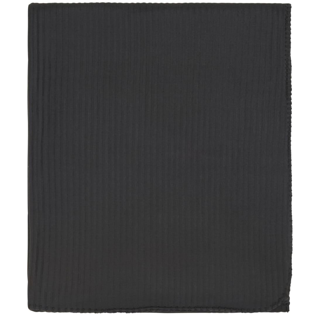 Ribbed fleece blanket Black miniatura 3