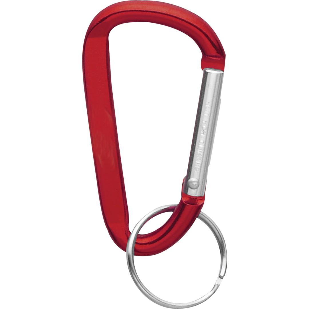 Small carabiner key ring Red miniatura 10