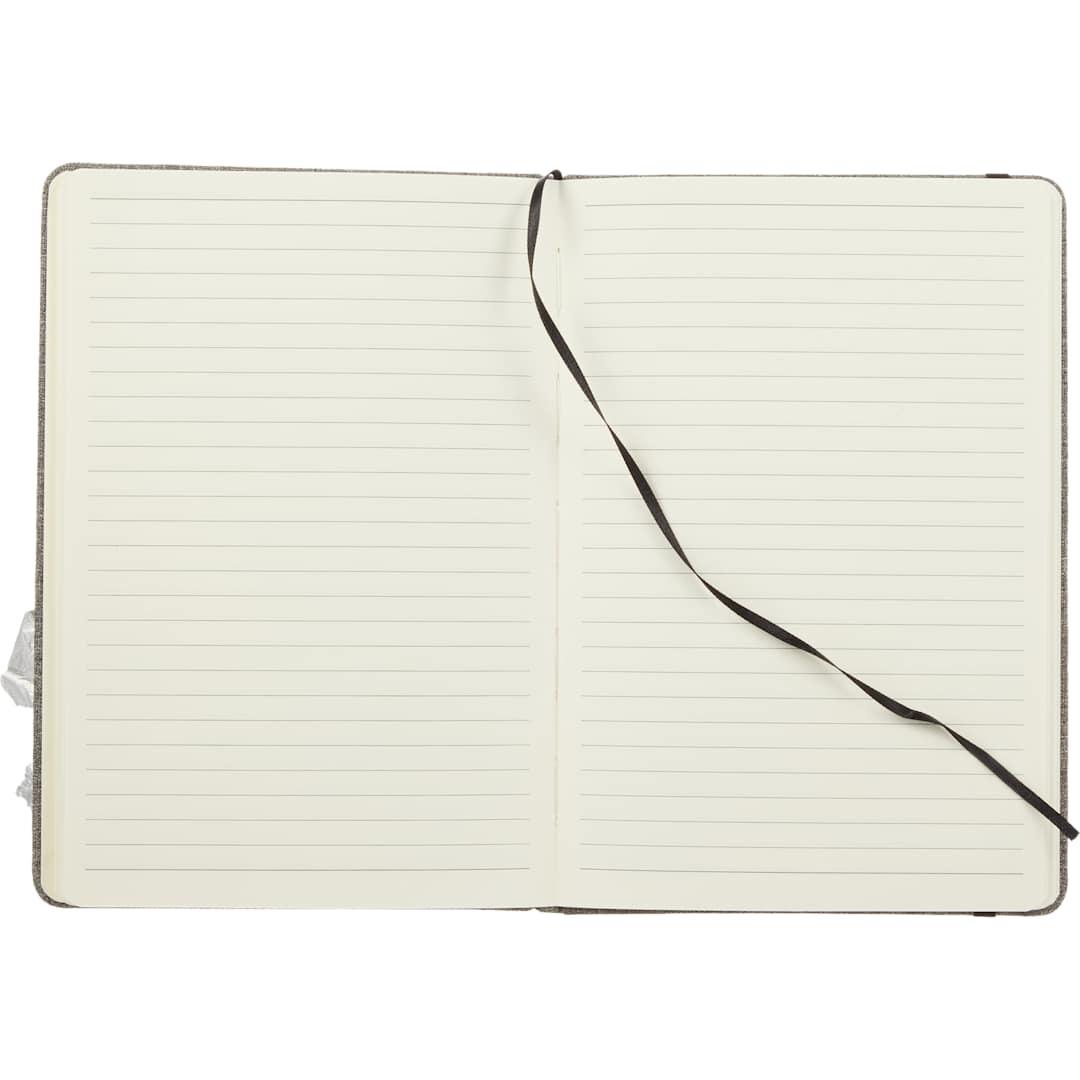 5.5 X 8.5 fsc® recycled viper rpet bound noteboo Black miniatura 6