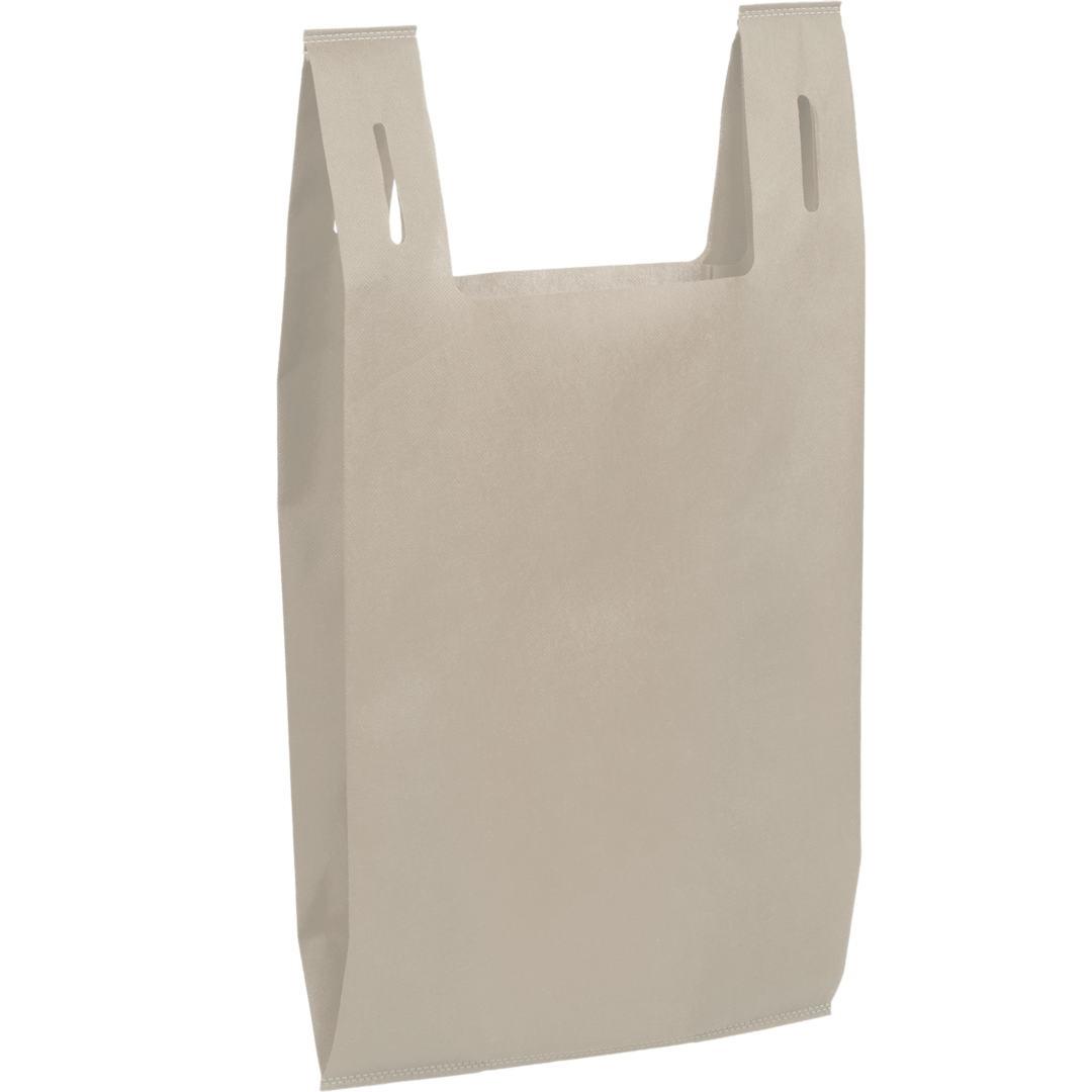 Recycled non-woven t-shirt tote Black miniatura 15