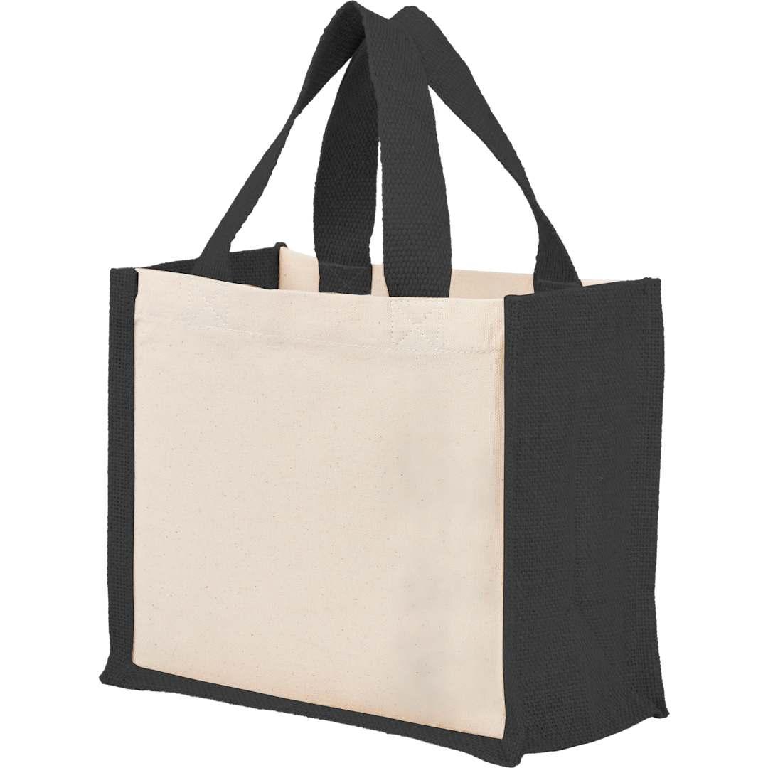 Sol recycled cotton & jute gift tote Black thumbnail 2