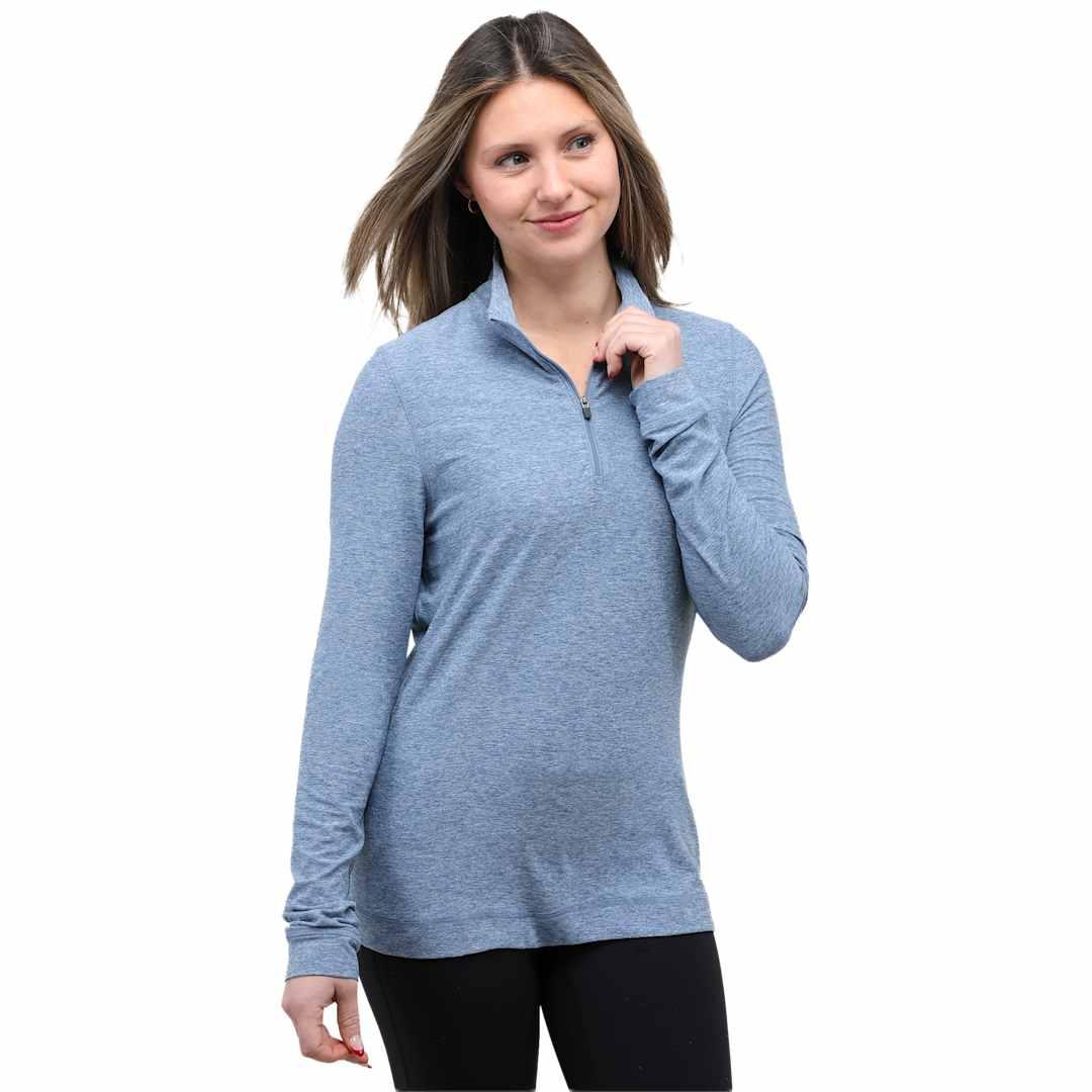 Wellable womens knit 1/4 zip Dark Gray miniatura 7