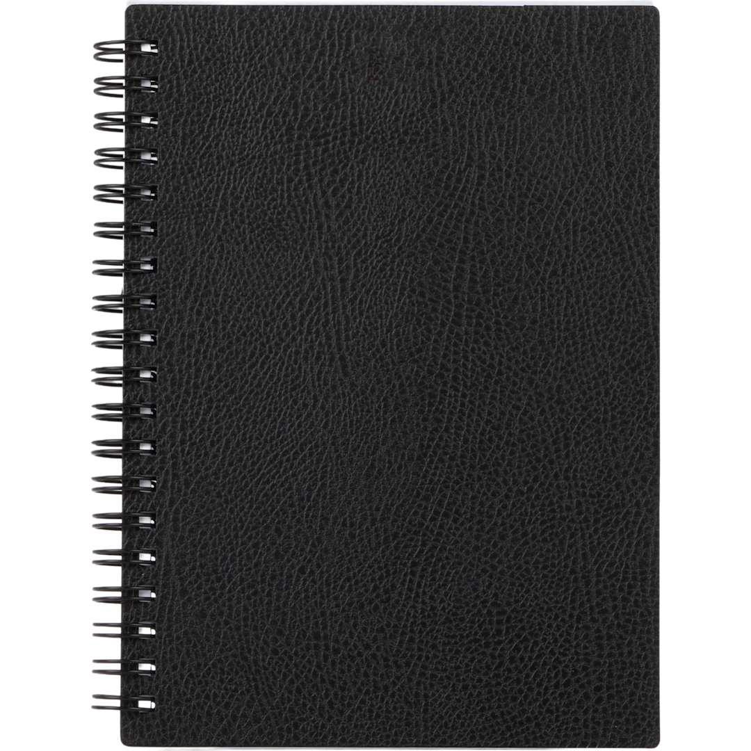 5 X 7 fsc ® recycled pebble grain spiral journal Black miniatura 7