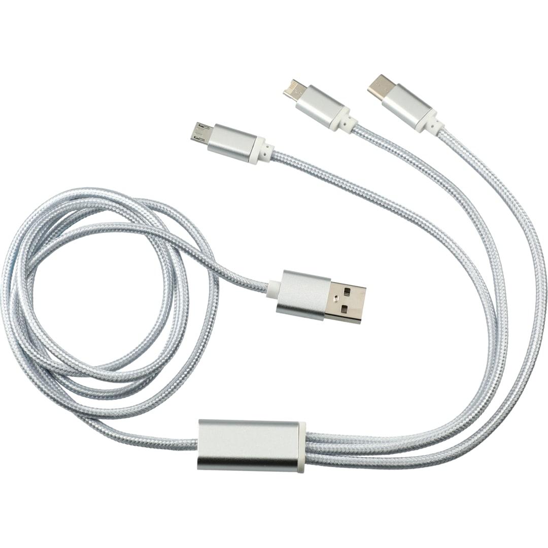 Realm 3-in-1 long charging cable Silver miniatura 6