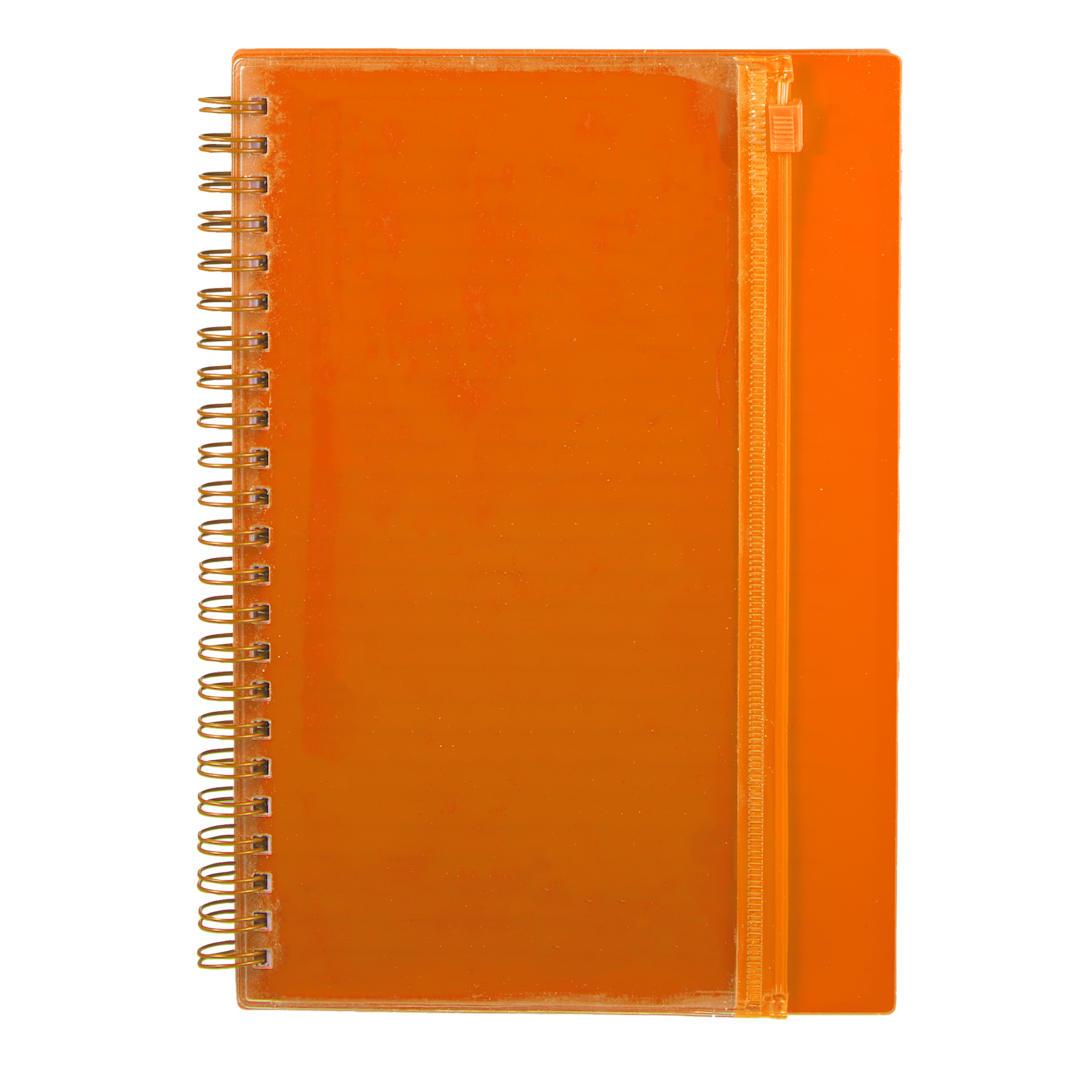 5.5 X 8.5 spiral notebook with clear pocket Black miniatura 14