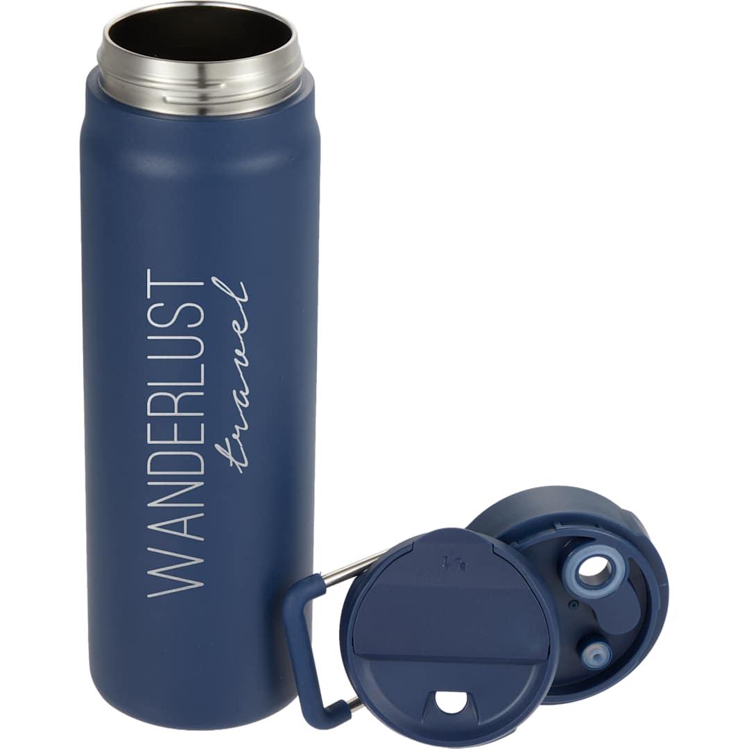 Kara recycled insulated bottle w/ swivel lid 24oz Black miniatura 19