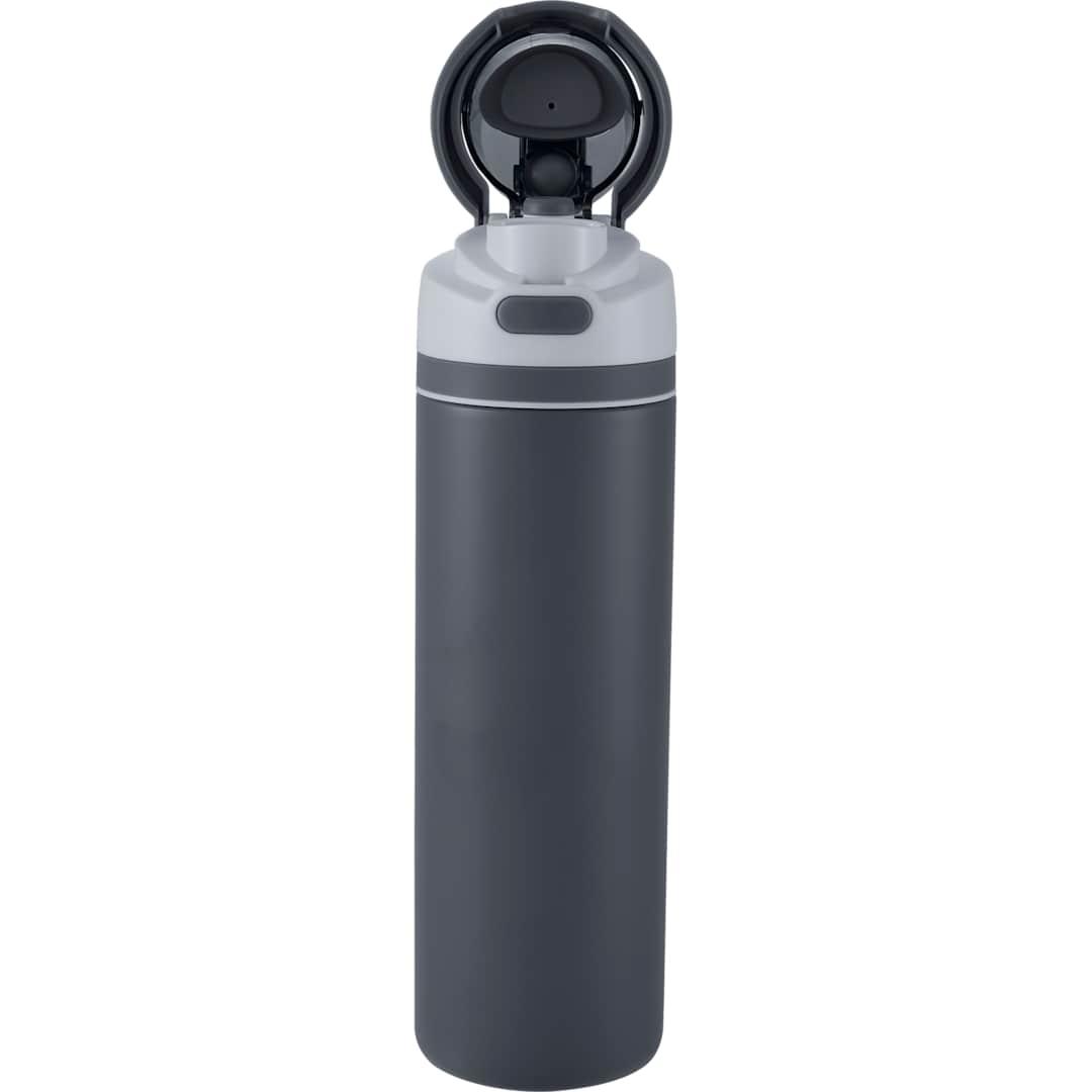 Elvin 28oz recycled stainless flip straw bottle Black miniatura 24