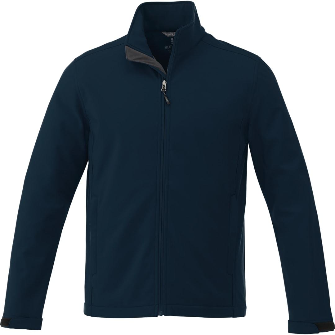 Mens maxson softshell jacket tall Black front