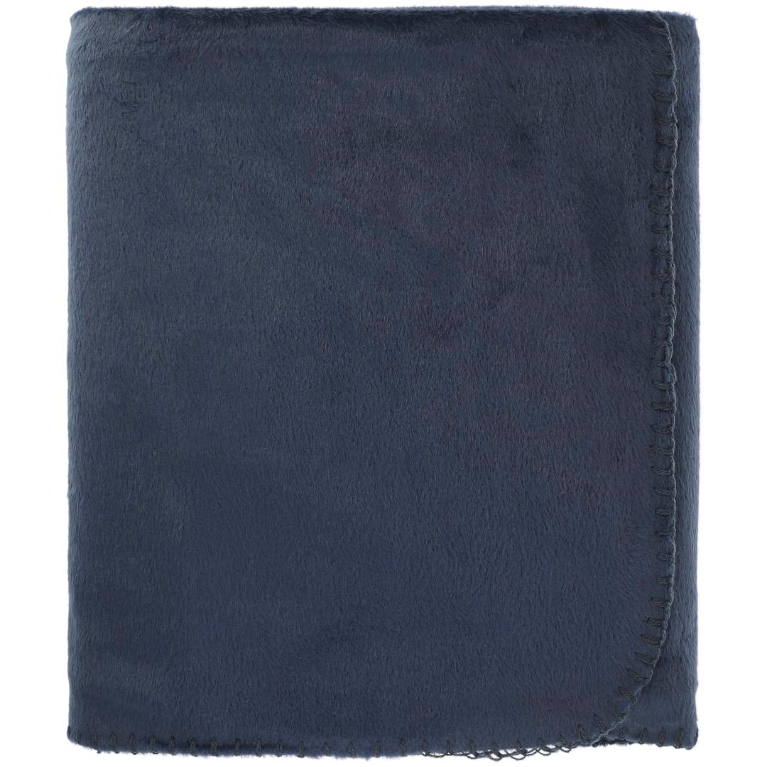 100% Recycled pet fleece blanket with rpet pouch Navy Blue miniatura 18