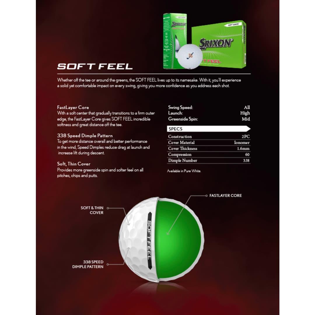 Srixon soft feel golf balls - 3 pack White miniatura 14