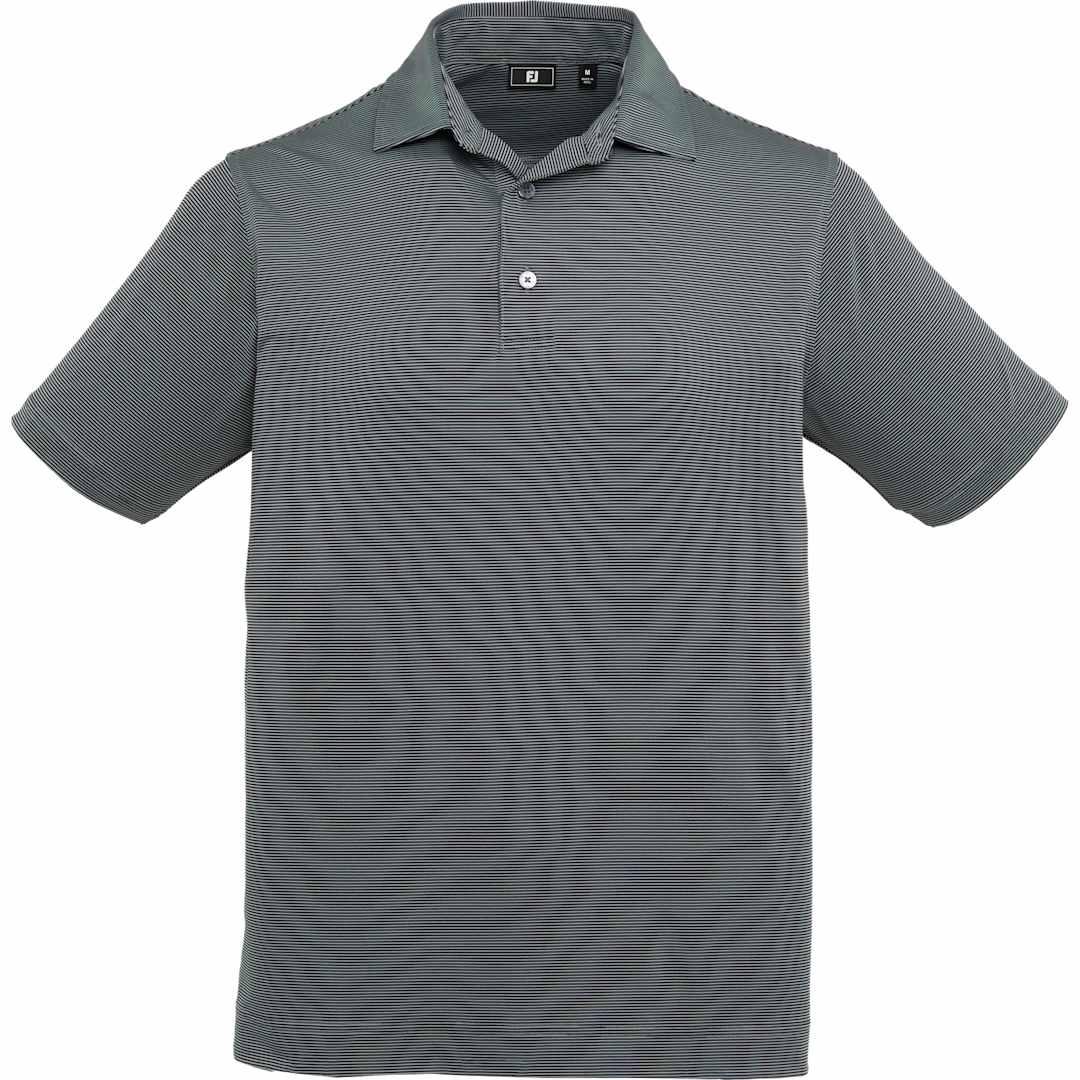 Footjoy mens microfeeder stripe polo Royal miniatura 20