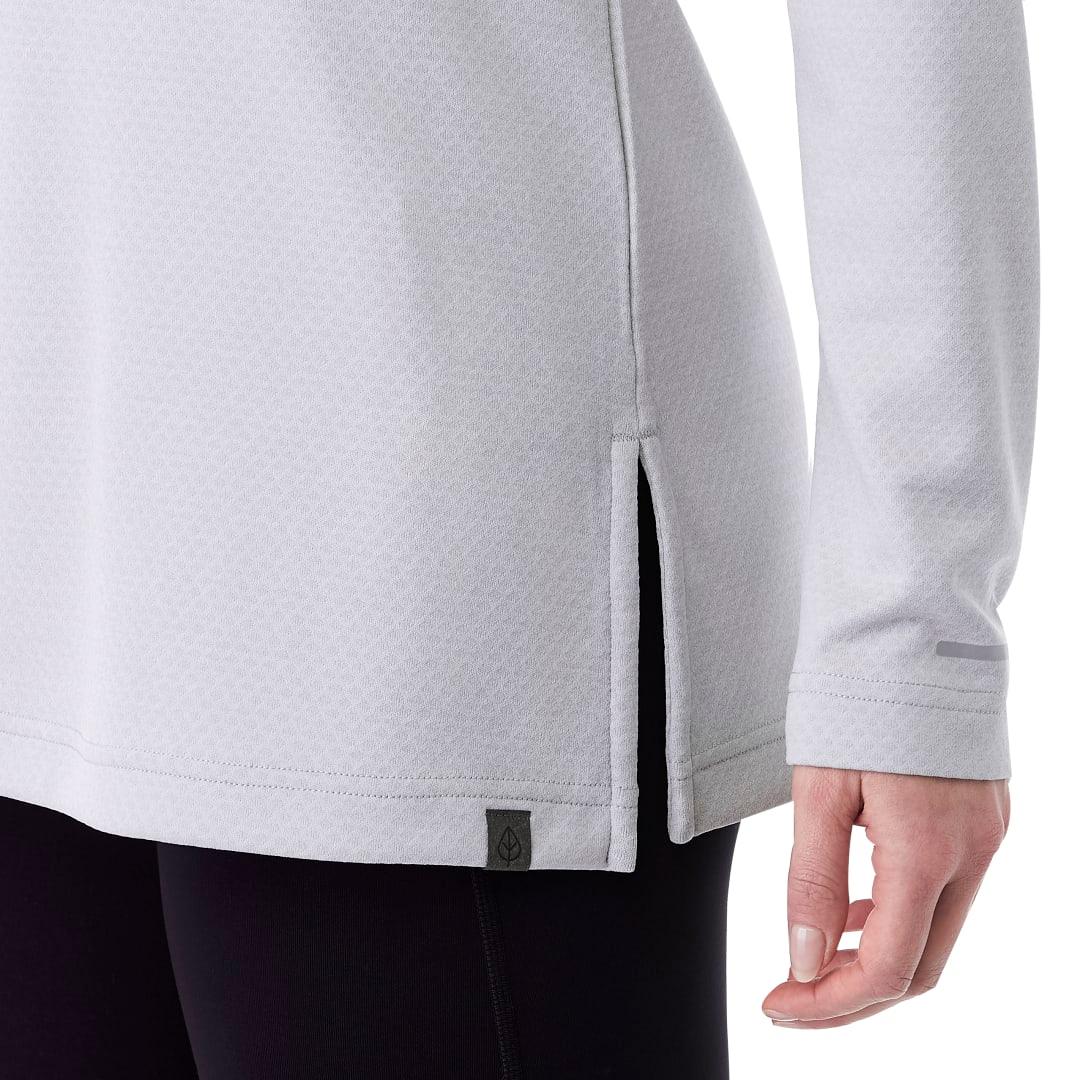 Womens asgard eco knit half zip Silver front