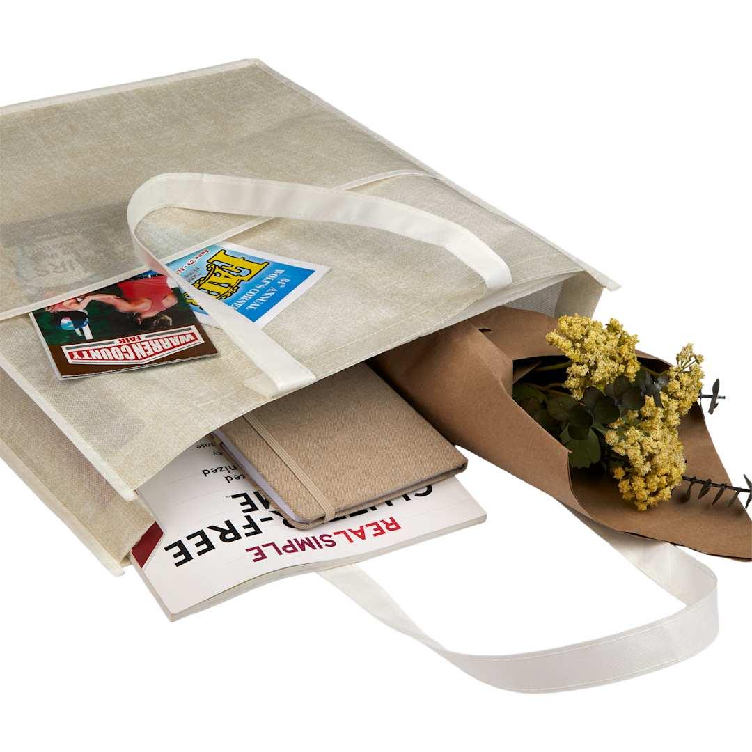Apollo recycled non-woven convention tote Black miniatura 15