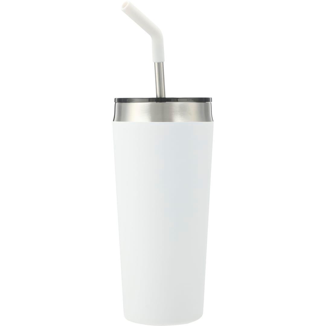 Faye 20oz vacuum tumbler w/ ss straw Black miniatura 15