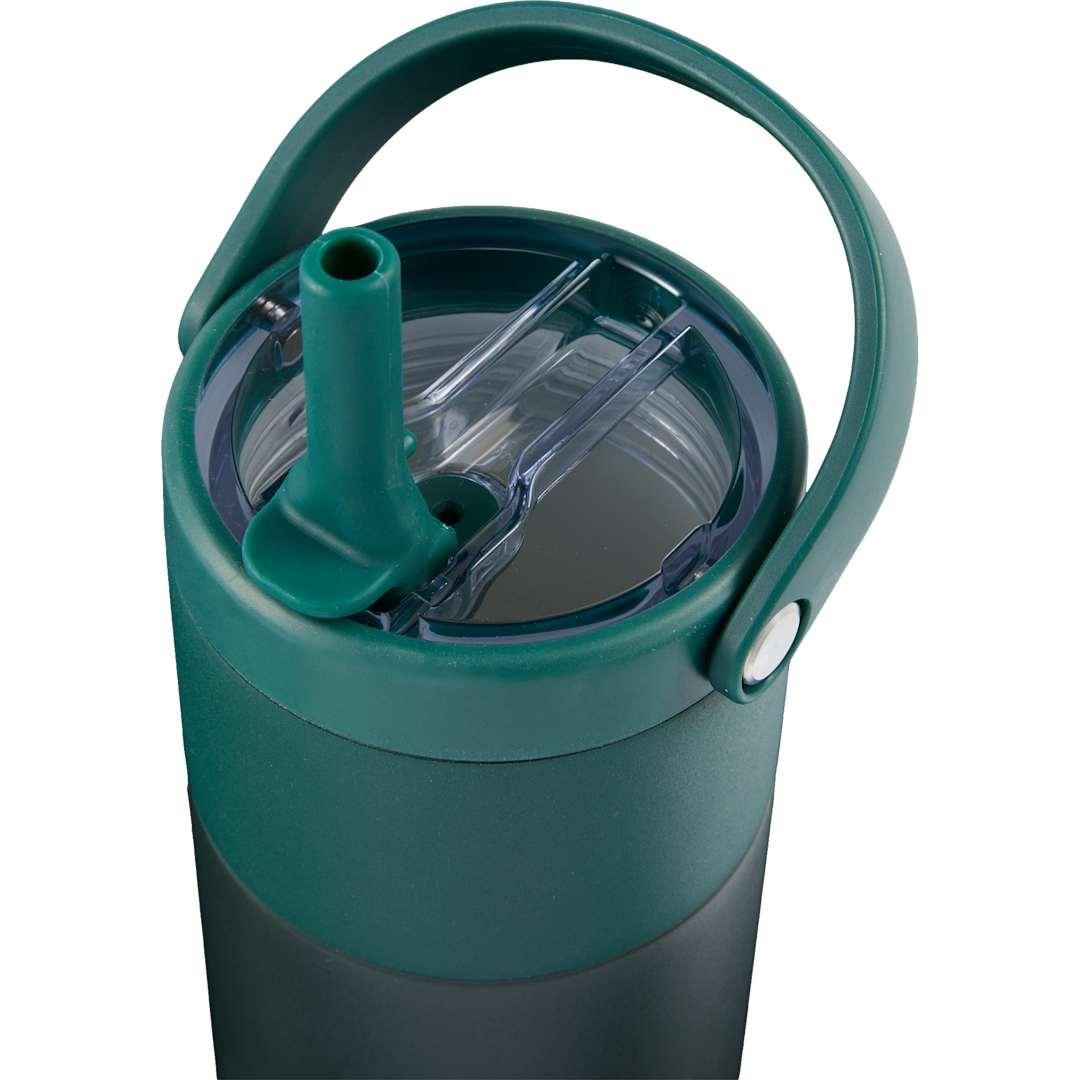 Roots ceramic lined travel tumbler w/ straw 20oz Cream miniatura 15