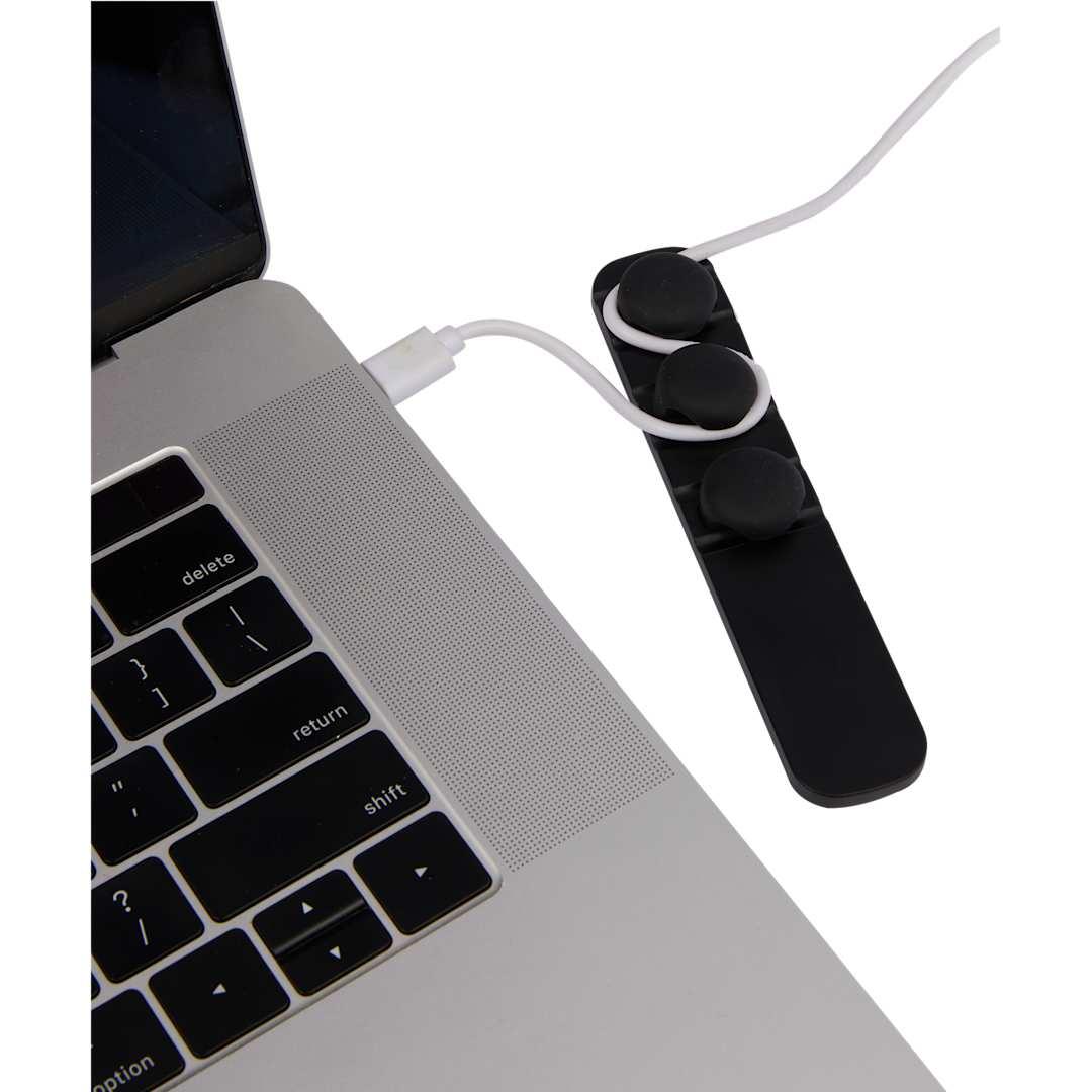 Cable buddy desktop cable organizer Black miniatura 6