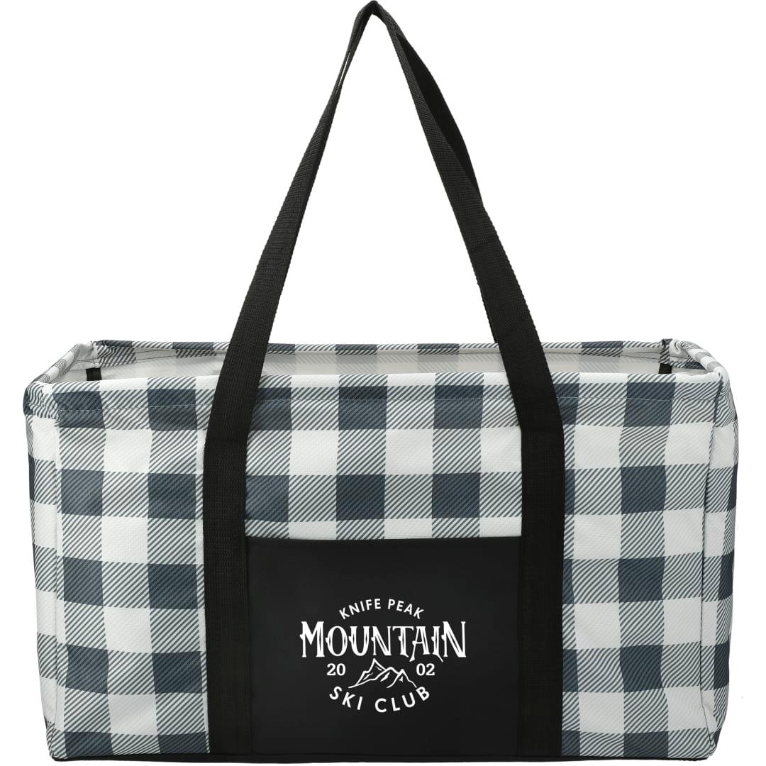 Buffalo plaid utility tote Red miniatura 15