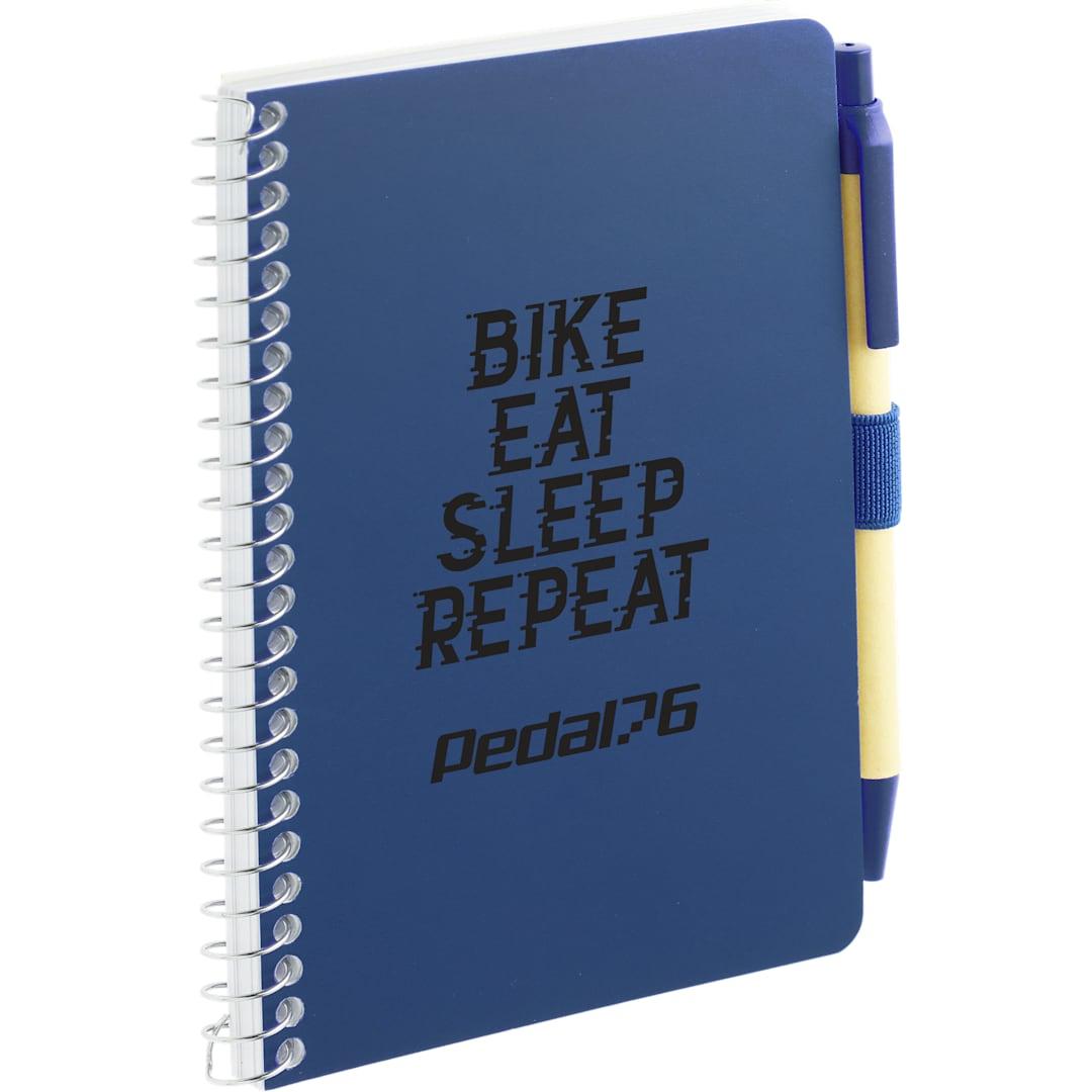 Fsc® mix 4 x 6 pocket spiral notebook with pen Black miniatura 14