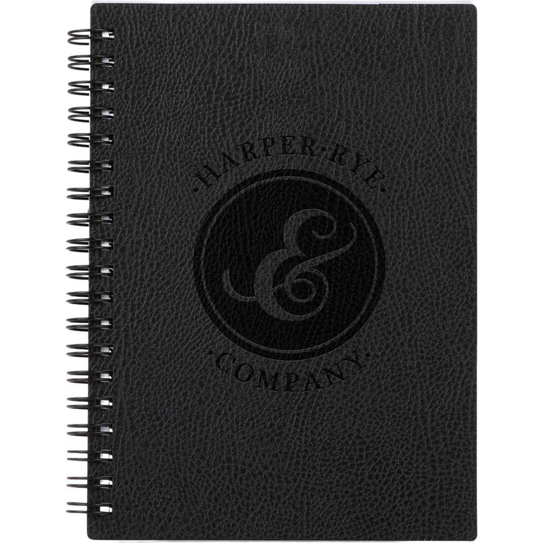 5 X 7 fsc ® recycled pebble grain spiral journal Black miniatura 10