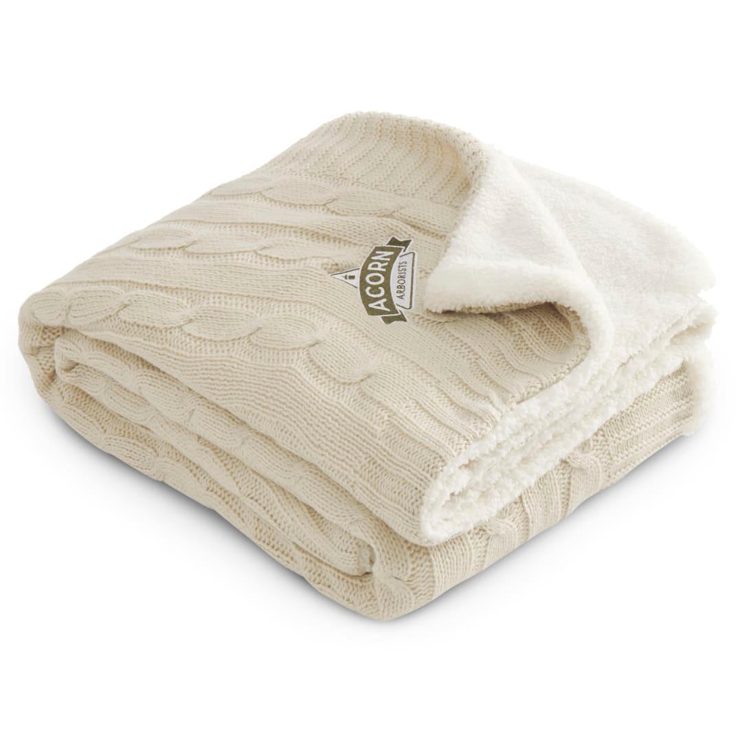 Field & co.® cable knit sherpa blanket Grey miniatura 12