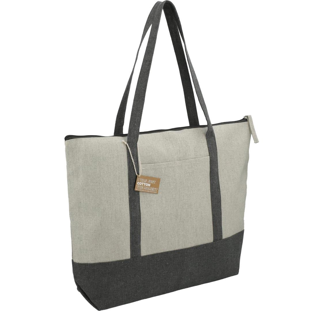 Repose 10oz recycled cotton zippered tote Grey miniatura 9