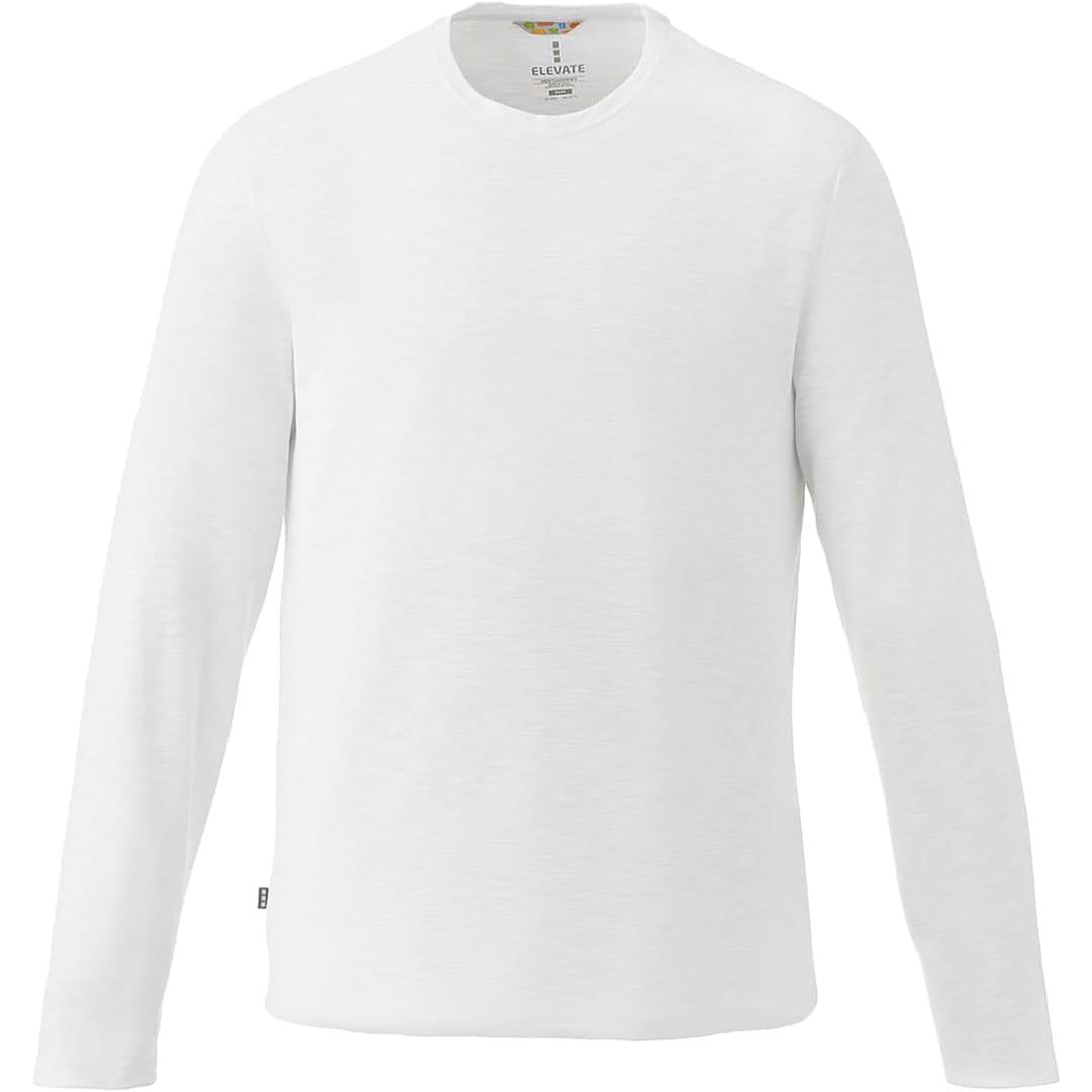 Mens holt long sleeve tee White front