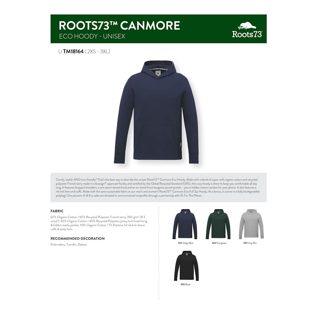 Roots73 canmore eco hoody - unisex Blue miniatura 27