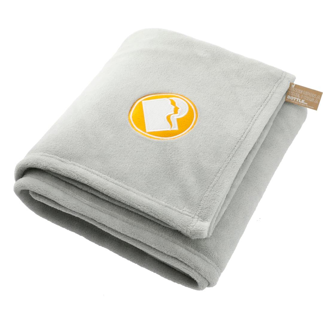 Recycled pet oversized coral fleece blanket Grey miniatura 5