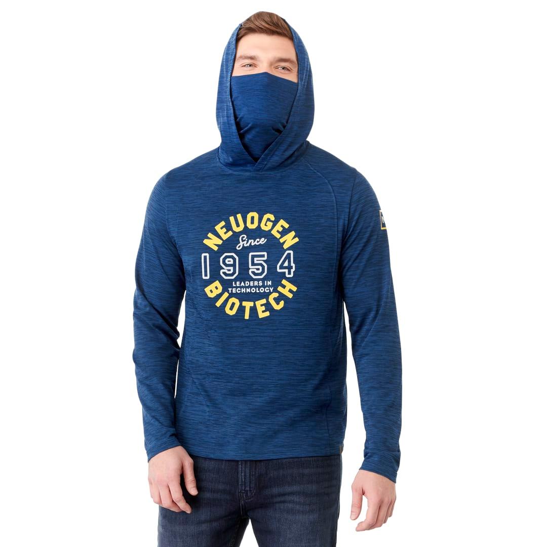 Mens sira eco knit hoody Blue miniatura 9