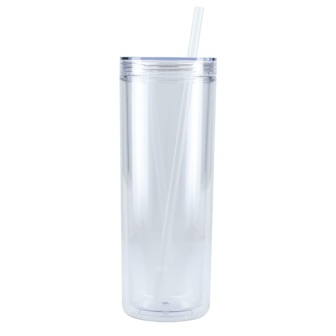 Chroma recycled acrylic straw tumbler 16oz Black miniatura 17