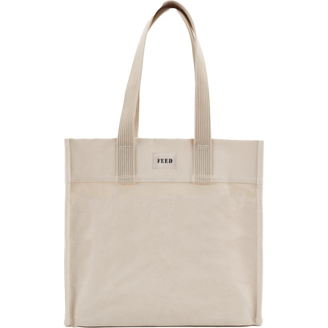 Feed organic cotton market tote Black miniatura 12