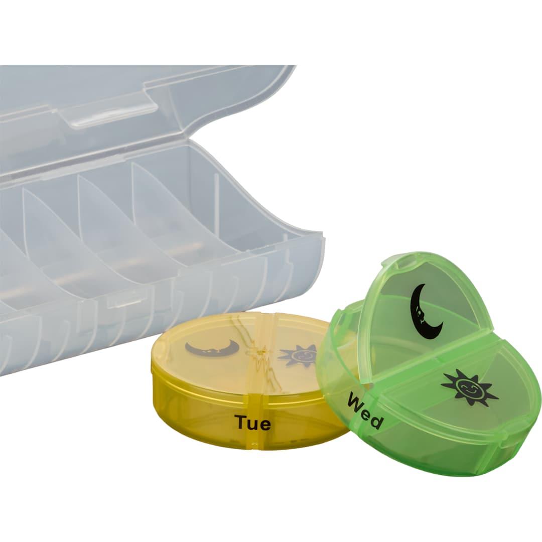 7 Day recycled travel pill organizer Black miniatura 18
