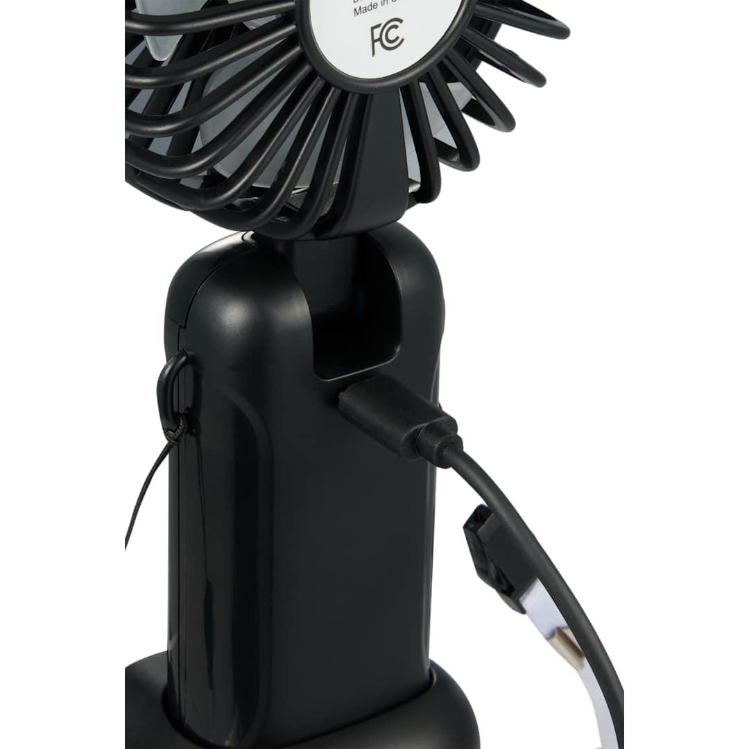Rechargeable 100% rabs personal led fan Black thumbnail 4