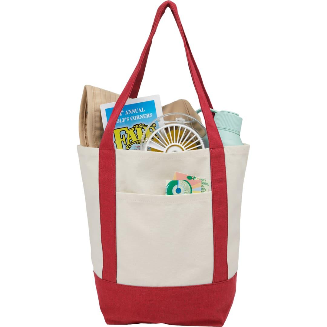 Mini recycled 8oz cotton canvas tote Red miniatura 28