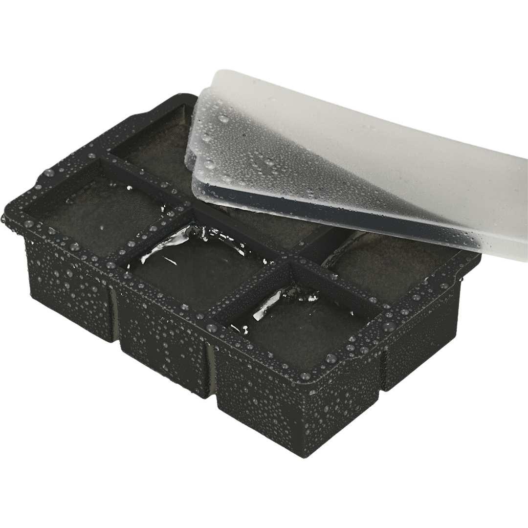 Silicone ice cube tray w/ lid Black miniatura 6