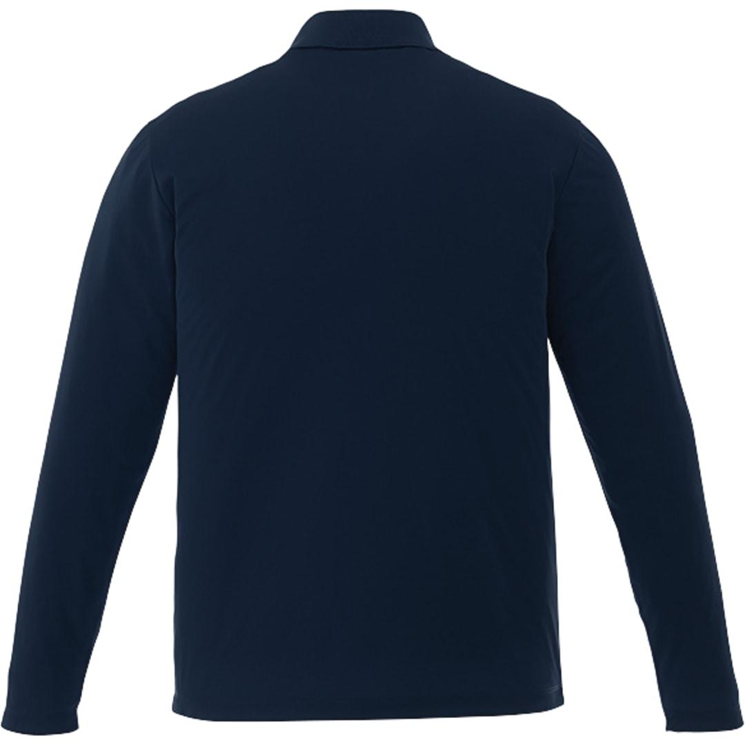Mens mori long sleeve polo tall Navy Blue front