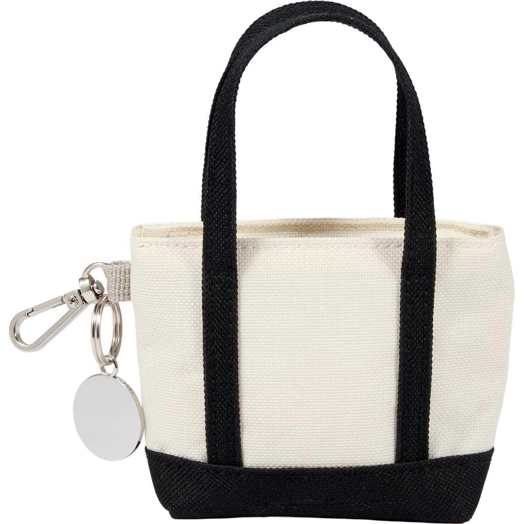 Mini tote bag charm Black miniatura 7