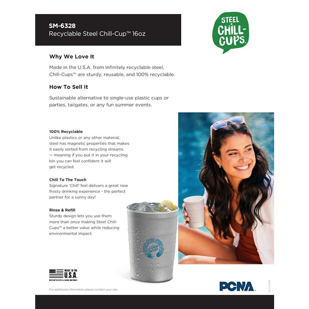 Recyclable steel chill-cups™ 16oz Grey miniatura 6