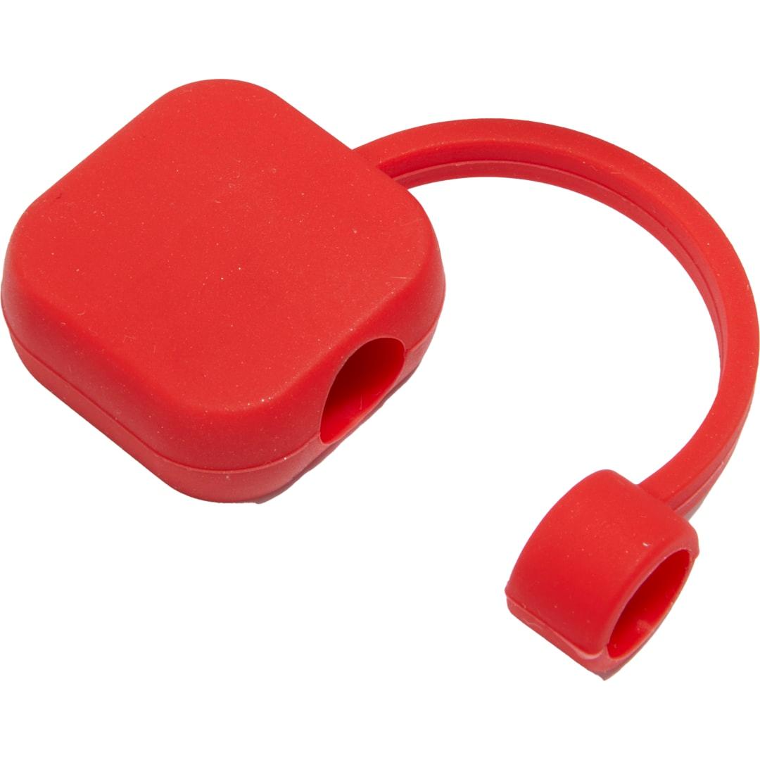 Silicone straw topper Black front