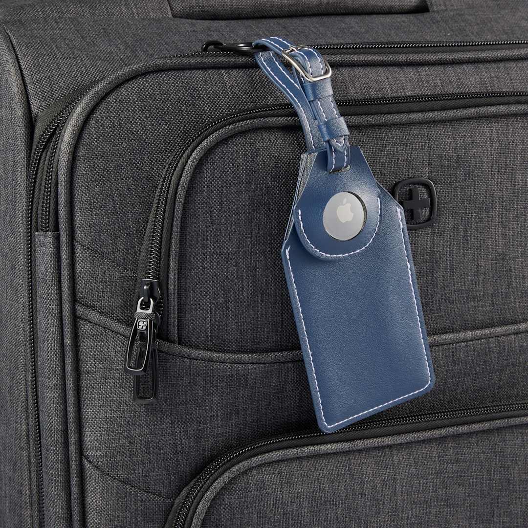 Wander & roam luggage tag w/ air tag holder Black miniatura 12
