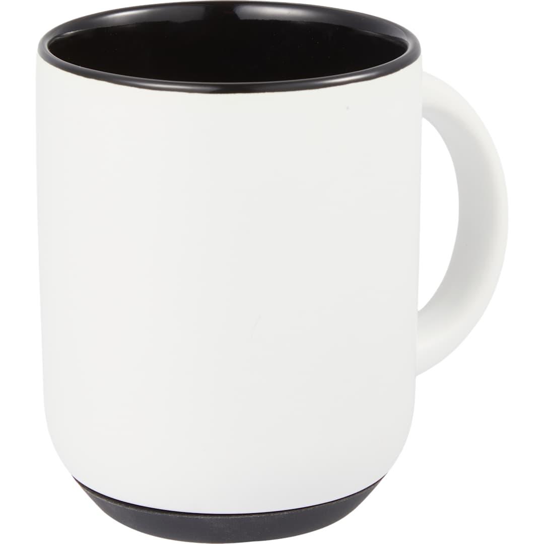Isaac ceramic mug w/ rubber bottom 14oz White thumbnail 3