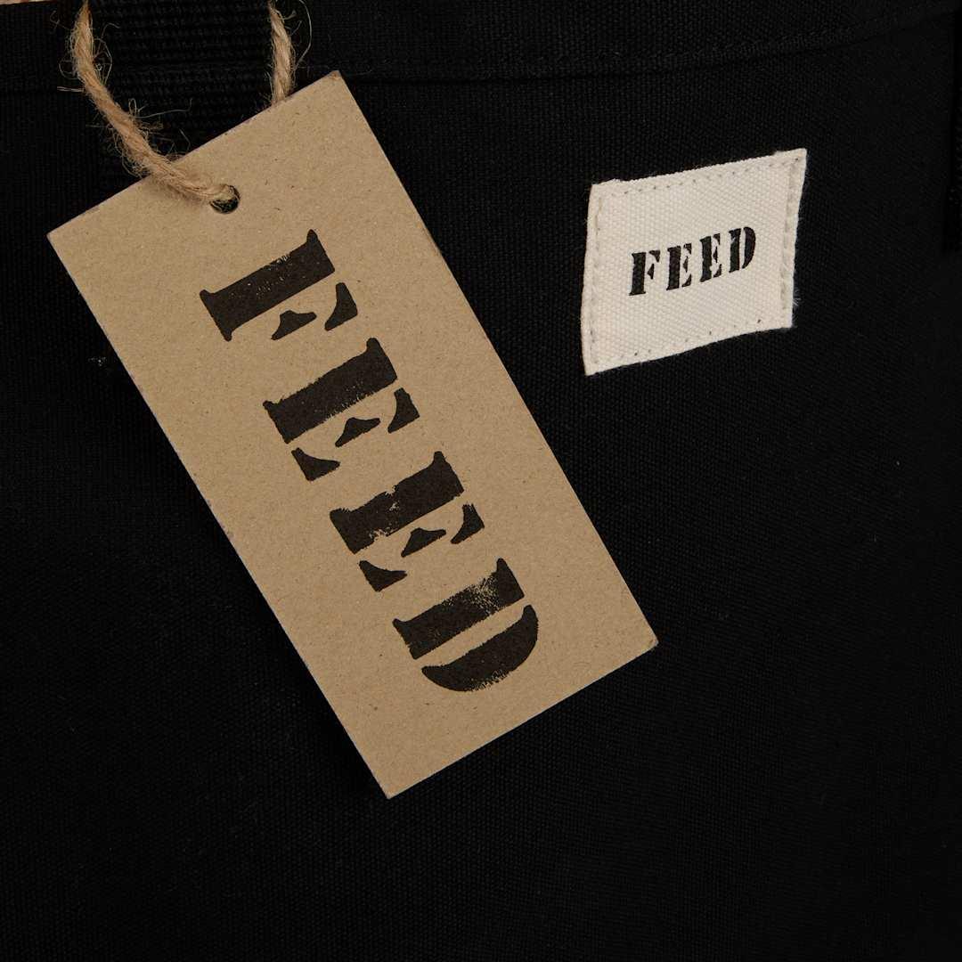 Feed organic cotton weekend tote Black miniatura 9