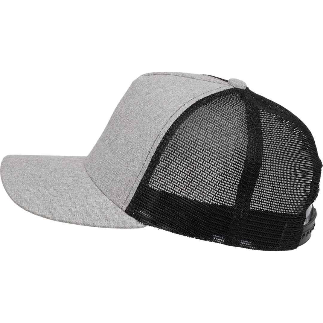 Recycled cotton canvas 5 panel mesh back ballcap Black miniatura 8