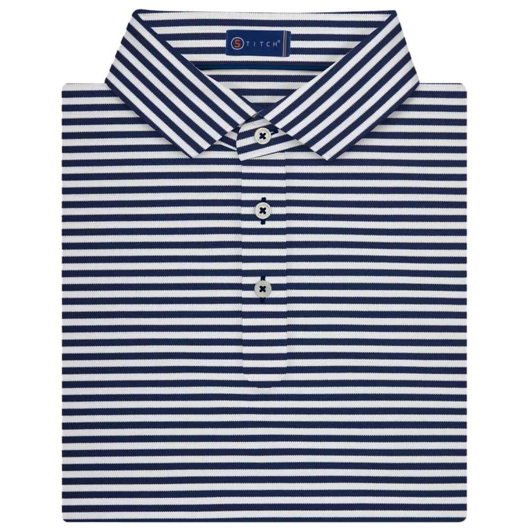 Stitch® club stripe polo shirt - mens Blue miniatura 13