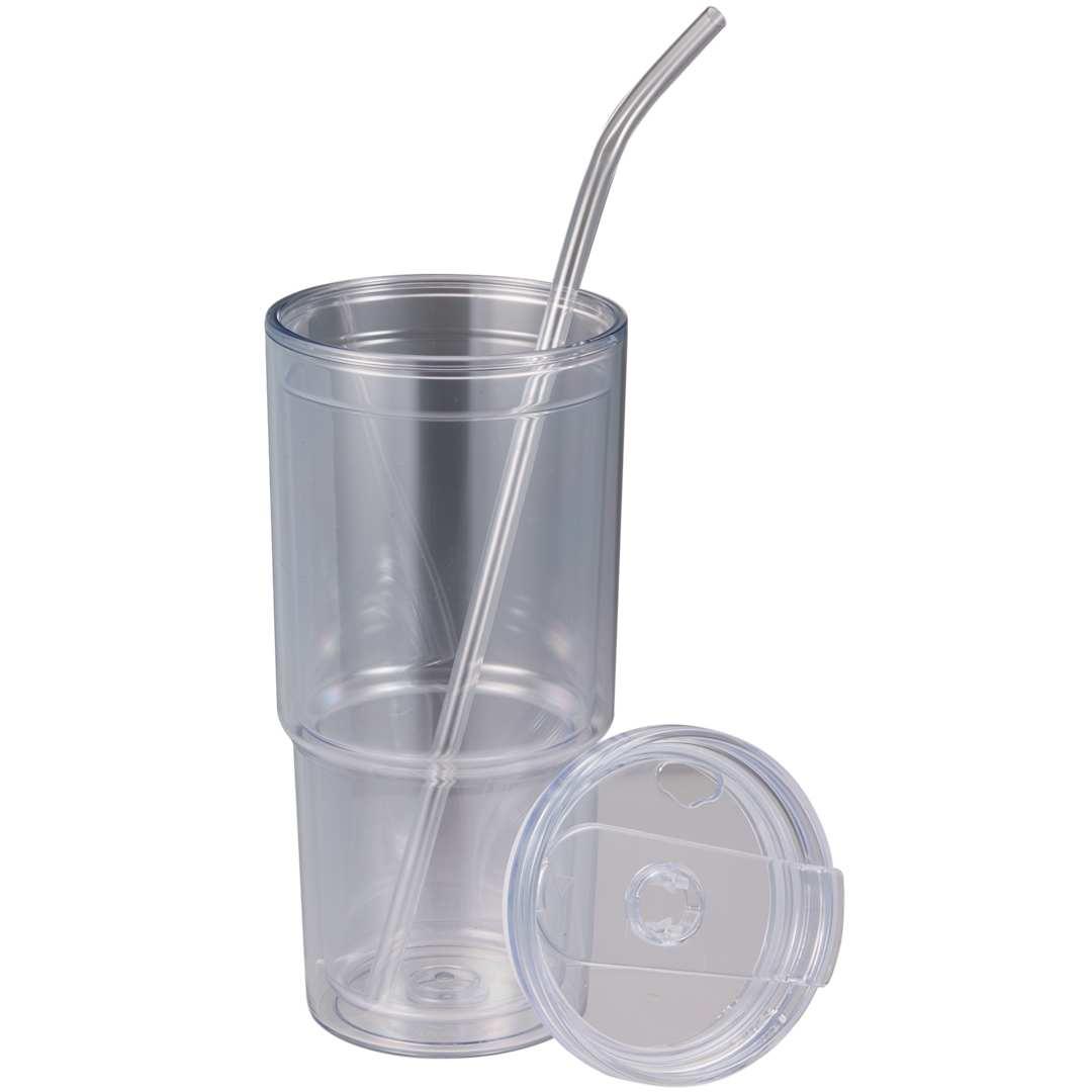 Mia recycled acrylic tumbler 24oz Clear miniatura 3