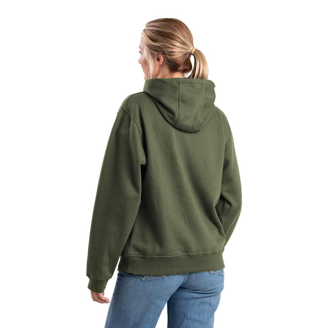 Berne heritage zippered hooded pullover sweatshirt - womens Navy Blue miniatura 4